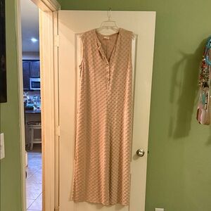 BiBi Sleeveless Peach Checkered Dress